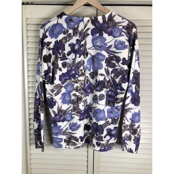 Vintage CELINA YANG Size Medium Floral Cardigan Sweater - Picture 4 of 4
